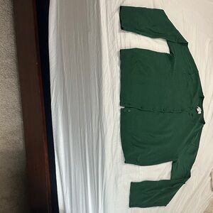 J. Crew Classic Green Cardigan NWOT
